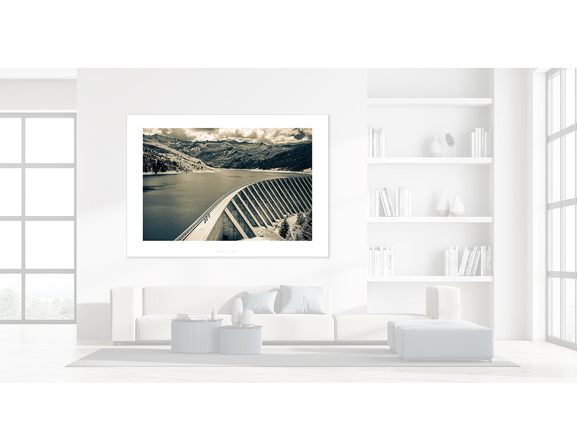 Barrage de Roselend B&W Print