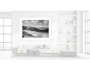 Lac de Roseland B&W cycling landscapes photography prints of the Great cycling climbs by davidt