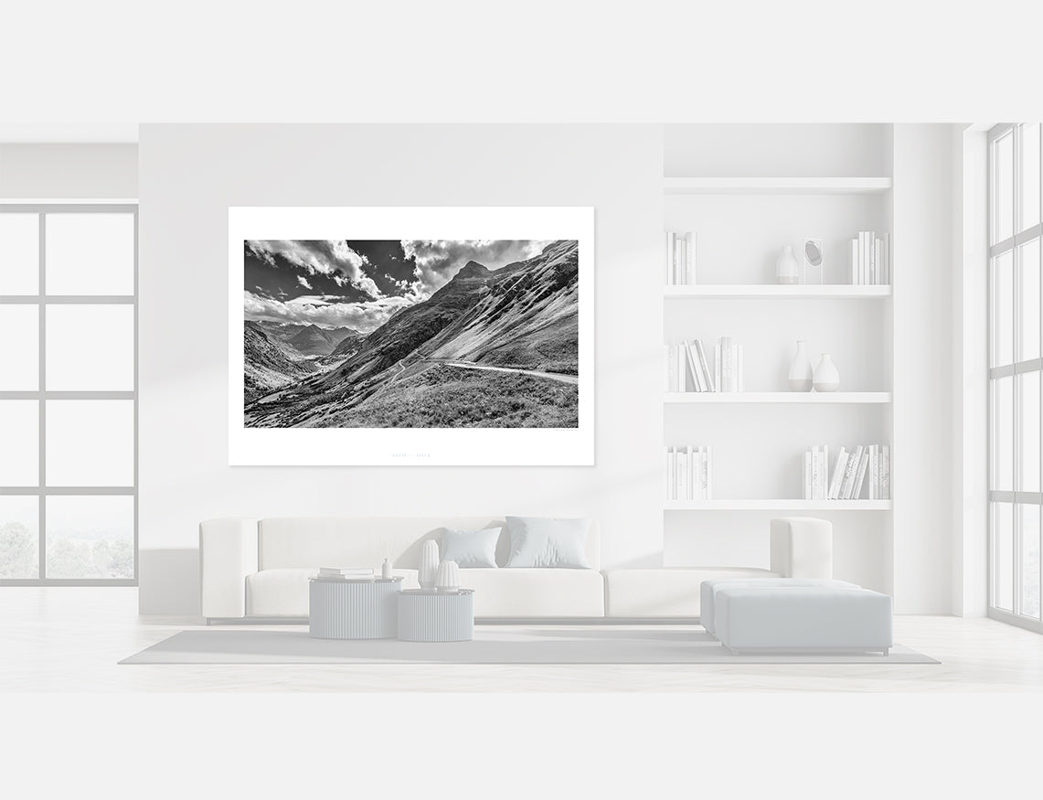 Col d'Iseran Cycling photography prints, Cycling Art. Unique Gifts for Cyclists, Col de I'Iseran, Southside Ramp. 