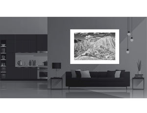 Col d'Izoard - Top - B&W photography  gifts for cyclists by davidt