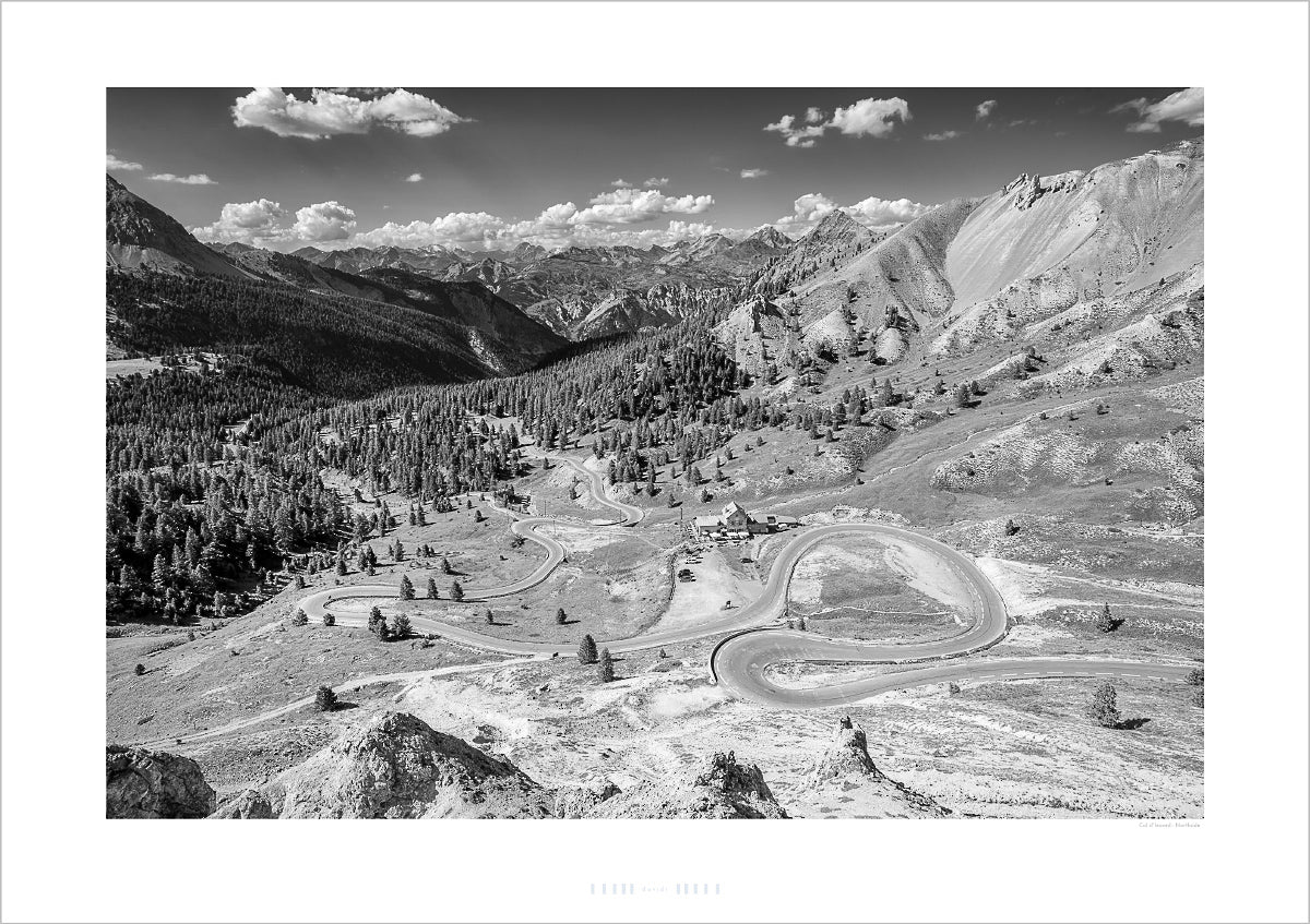 Col d'Izoard - Look North - b & w. Cycling photography prints by davidt