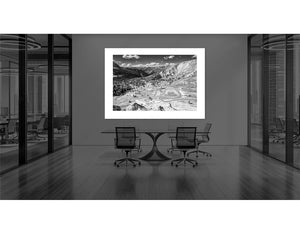 Col d'Izoard - Look North - b & w. Cycling photography office prints by davidt