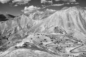 Col d'Izoard - Top - B&W photography prints, gifts for cyclists