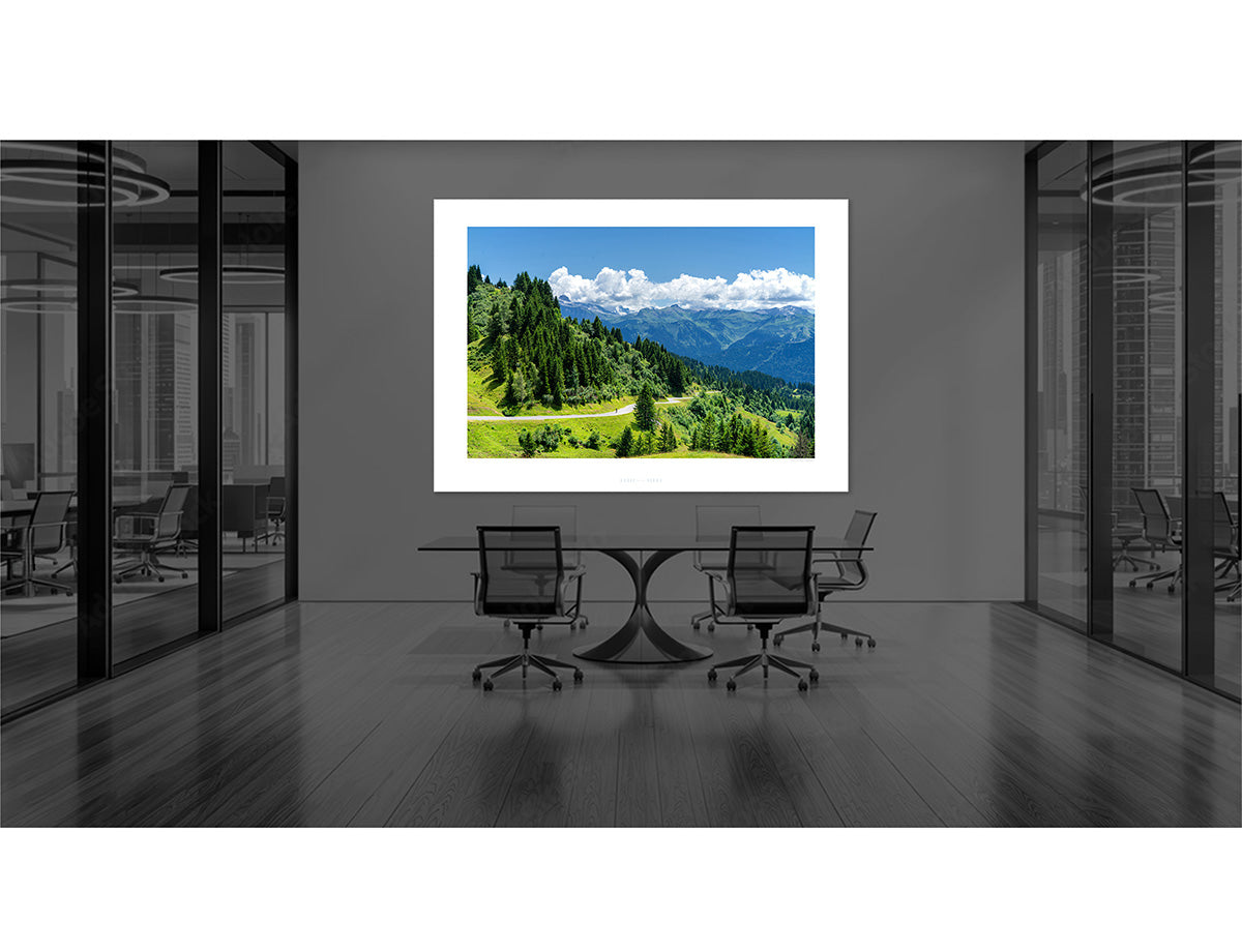 Single rider Col de Joux Plane by davidt Cycling Landscapes