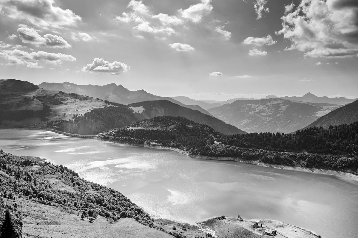 Lac de Roseland B&W cycling landscapes photography print