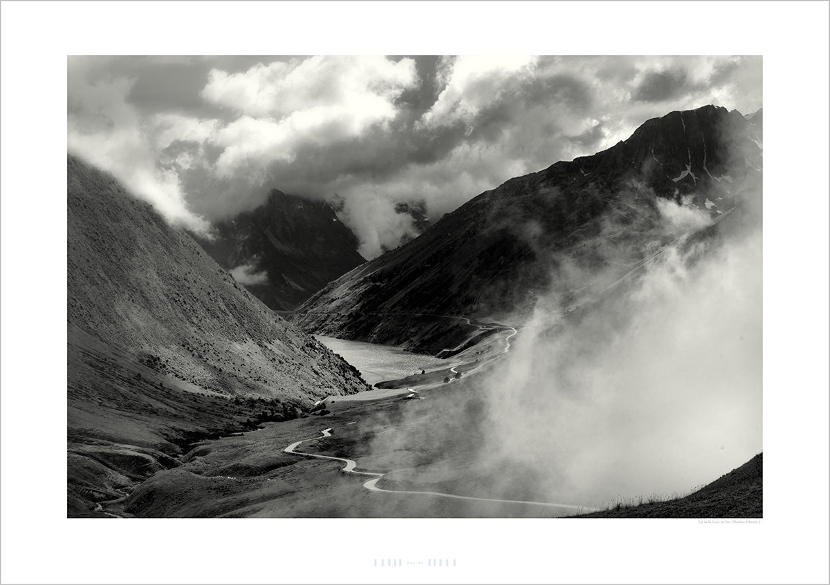 Col de la Croix de Fer - Lakeside - B&W