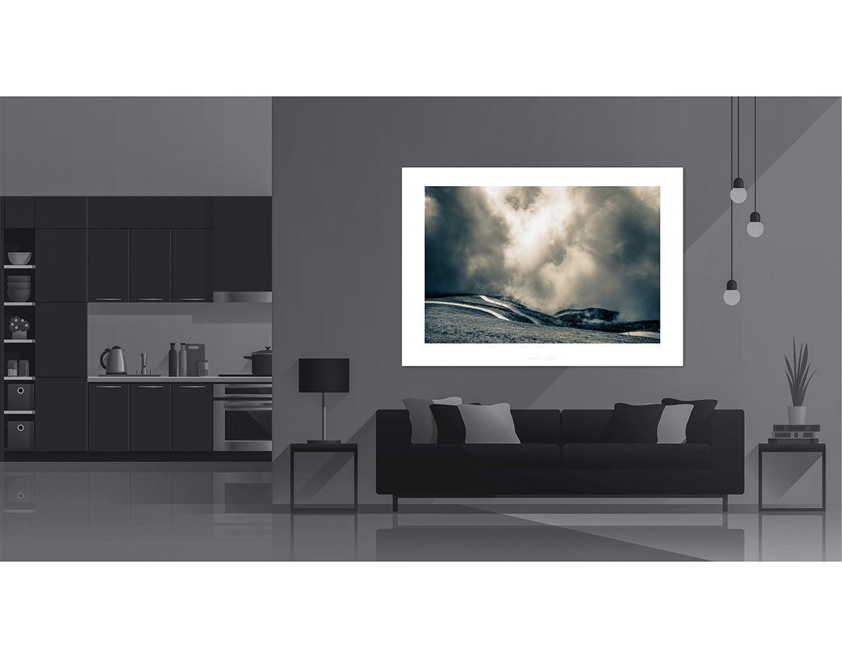 Col d'Aubisque - Let it Roll. Black and White Duotone Limited Edition Cycling landscape photography prints, gifts for cyclists by davidt