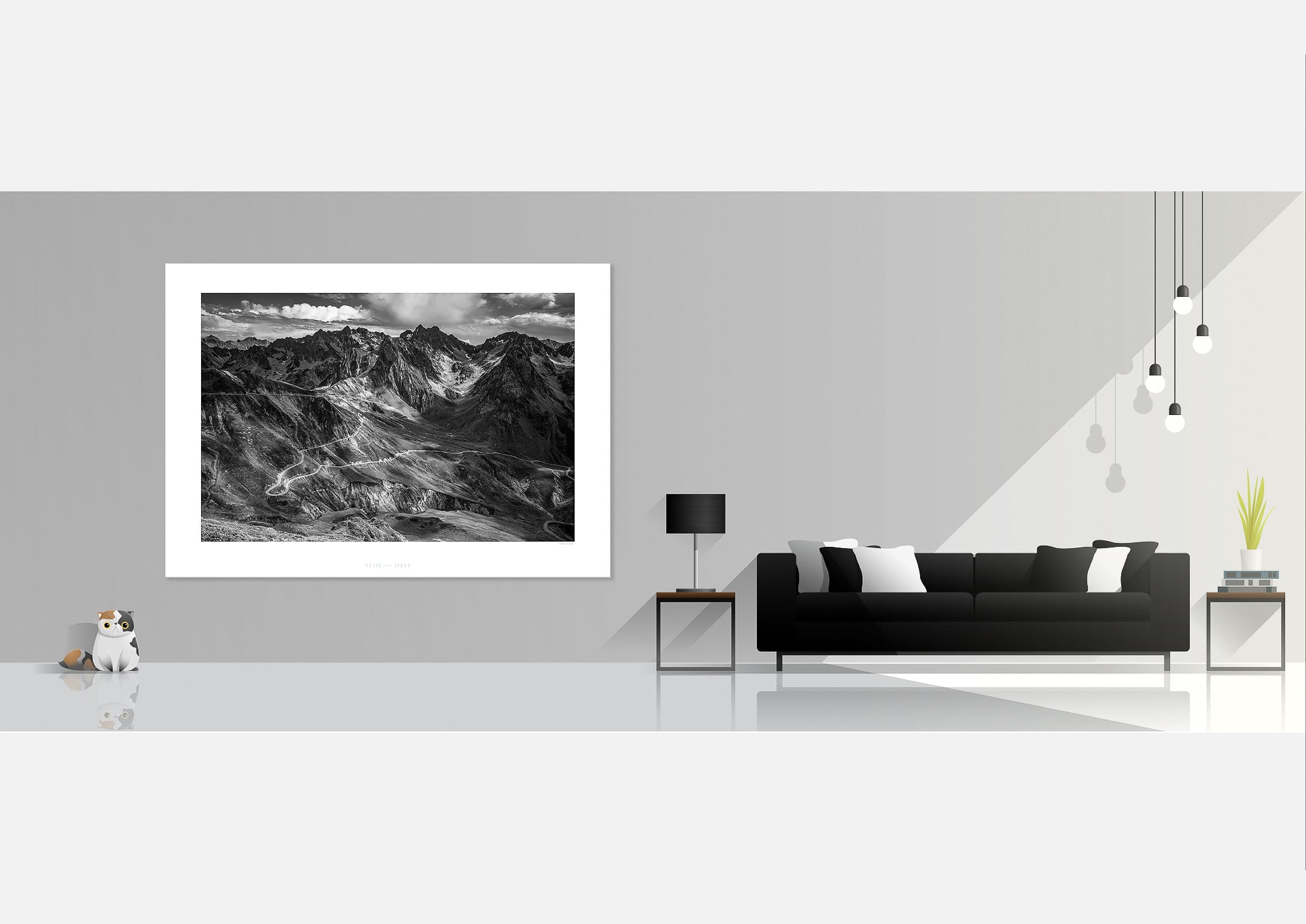 Col du Tourmalet Black and white cycling photography prints by davidt. Gifts for cyclists