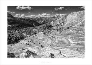 Col d'Izoard - Look North - b & w. Cycling photography prints by davidt