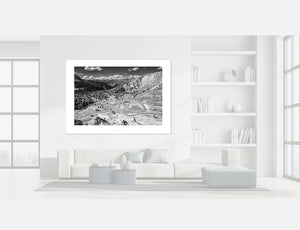 Col d'Izoard - Look North - b & w. Cycling photography prints by davidt