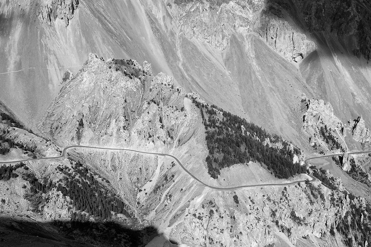 Col d'Izoard - Modern Day Hero B&W. Gifts for cyclists