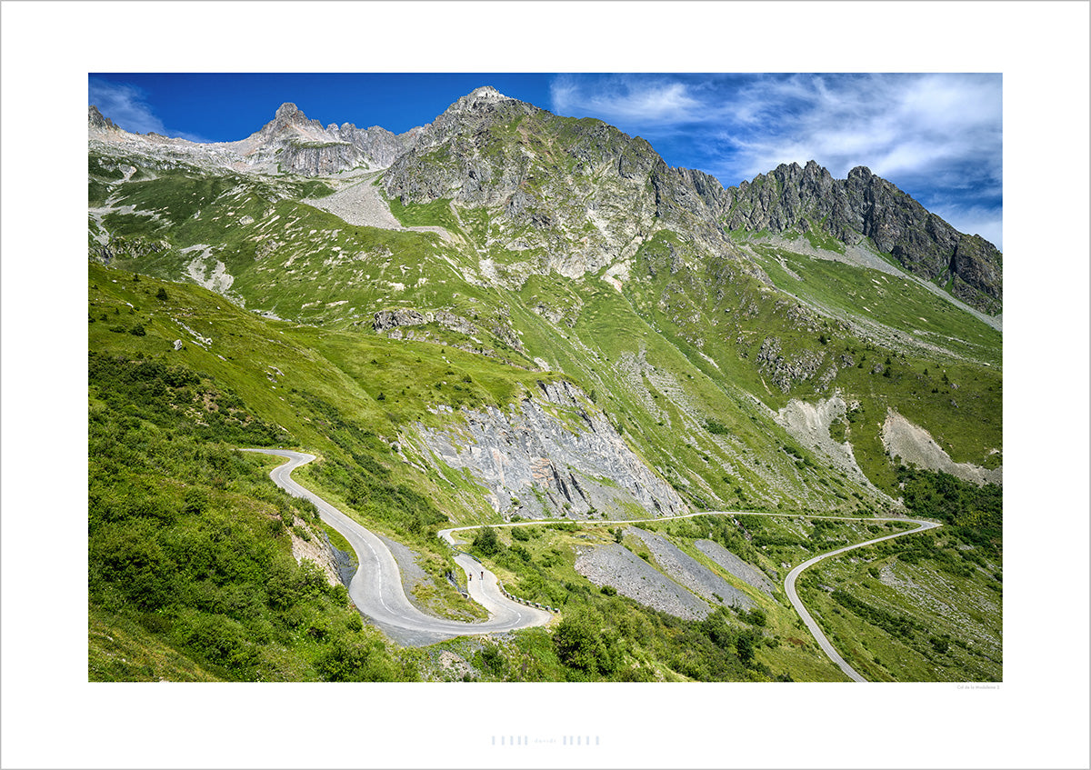 Col da la Madeleine - Original Cycling Art. Unique gifts for cyclists. Cycling photography prints