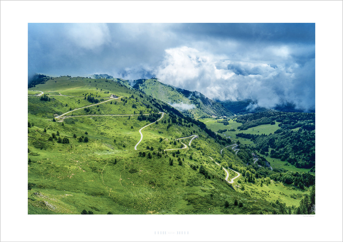 Port de Pailhères - The Pyrenees. One of the Great Cycling Road Climbs Fine Art Cycling Photography for your pain cave, office and home by davidt