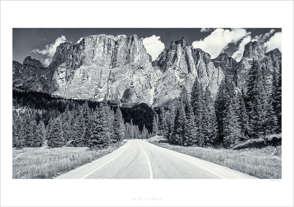 The Mountains Call Limited Edition - Black and White cycling photography print by davidt