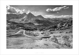 Col d'Izoard - Northern Climb - b & w cycling photography print by davidt