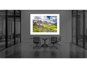Dolomites, Passo Sella Over the Top Cycling photography print by davidt