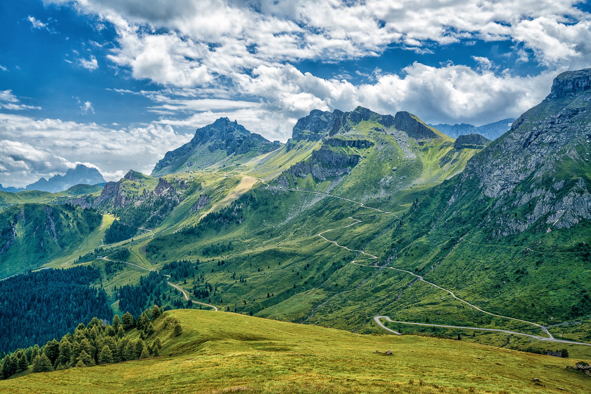 Passo Pordoi - Ski Slpoes - The Dolomites - Gifts for Cyclists, Cycling Photography Prints by davidt