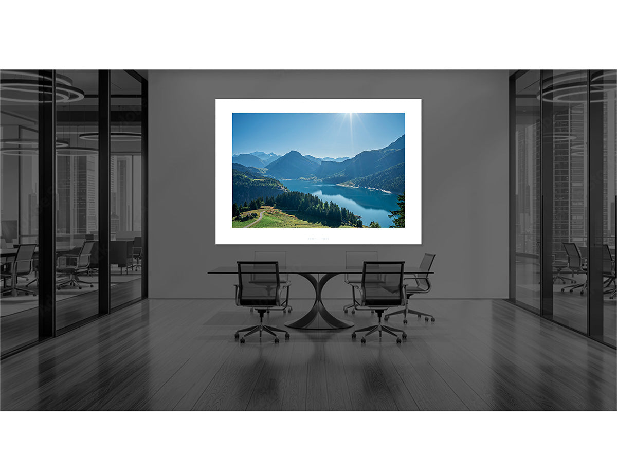 Col du Pré - Lakeside Print -  Great Cycling Climbs by davidt