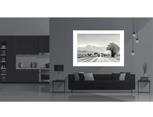 Road to the Tourmalet Limited Edition - Gifts for cyclists, Black and white duotone cycling photography print by davidt.