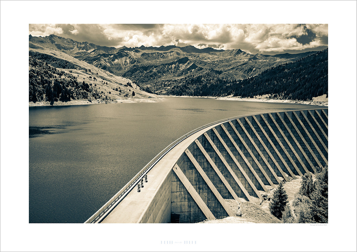 Barrage de Roselend B&W Print