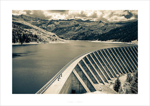 Barrage de Roselend B&W Print