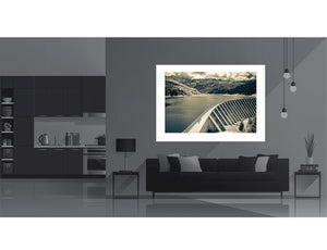 Barrage de Roselend B&W Print by davidt