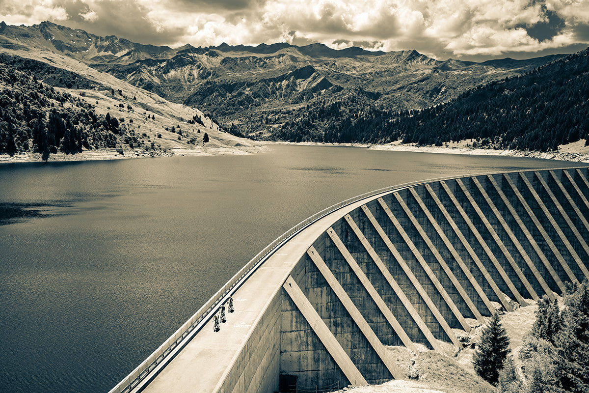 Barrage de Roselend B&W