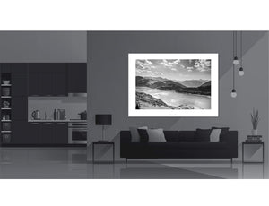 Lac de Roseland B&W cycling landscapes prints of the Great cycling climbs by davidt