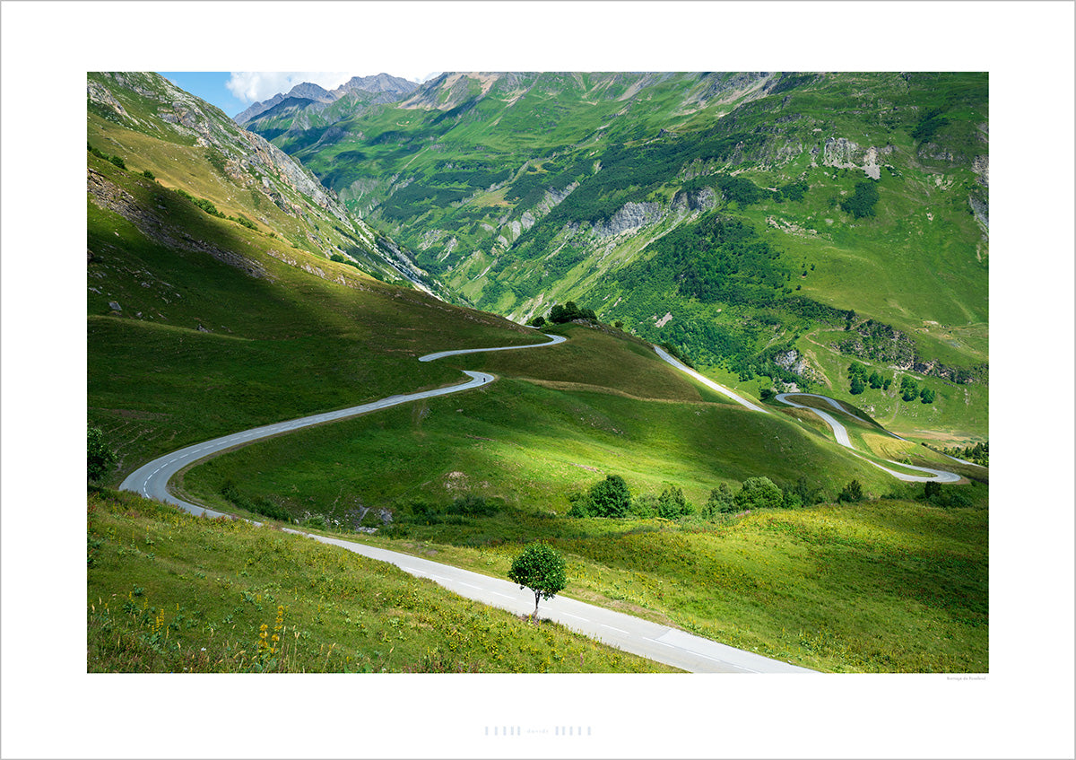 Cormet de Roselend - Roads. Great cycling Climbs prints by davidt