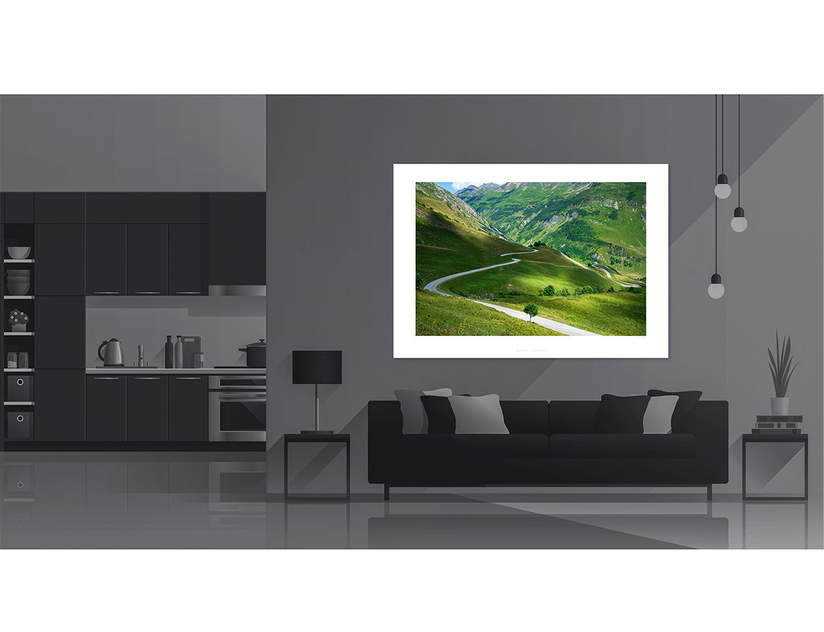 Cormet de Roselend - Road. Great Cycling Climbs prints by davidt