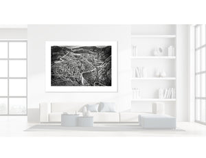 Sa Calobra The Tie Knot Black and white photography print, Mallorca, 