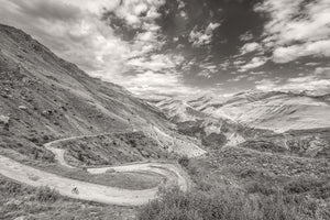 Col de Serenne Black and white cycling photography print 