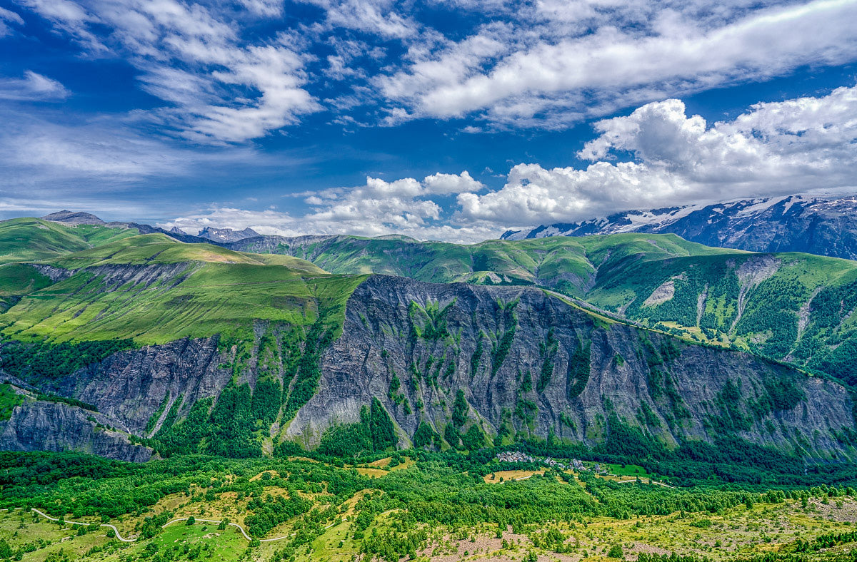 Col de Sarenne - Valley - Cycling Art, Cycling Photos, Cycling Prints, Gifts for Cyclists, Cycling Decor, Cycling Photography Prints, Cycling Interiors, Luxury Gifts for Cyclists, Photography Prints by davidt