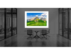 Bulls of the Sella Passo Sella gifts for cyclists. Cycling photography office prints by davidt