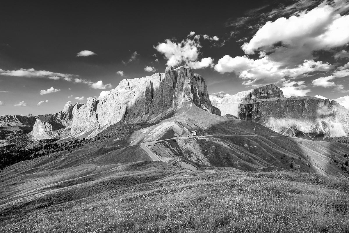 Bulls of the Sella. Passo Sella gifts for cyclists, cycling photography prints by davidt. Cycling art, cycling prints.