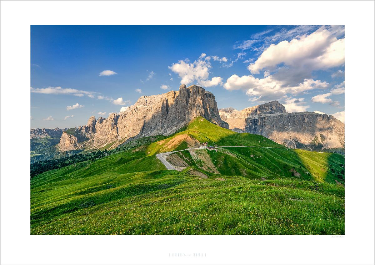Passo Sella gifts for cyclists. Cycling prints by davidt