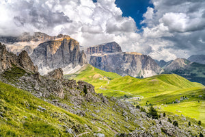 Passo Sella Over the Top - Italian Dolomites - Gifts for Cyclists, Cycling Photography Prints by davidt