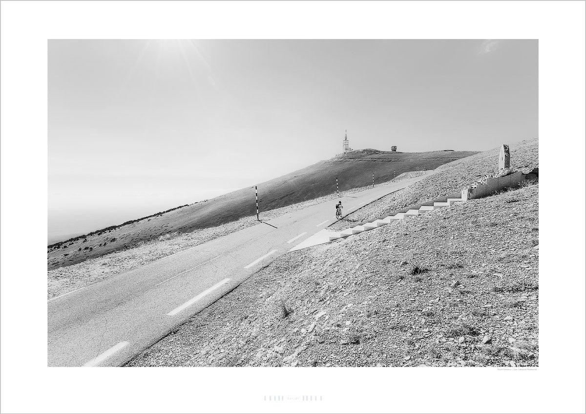 Mont Ventoux Tom Simpson Memorial black and white photography print by davidt