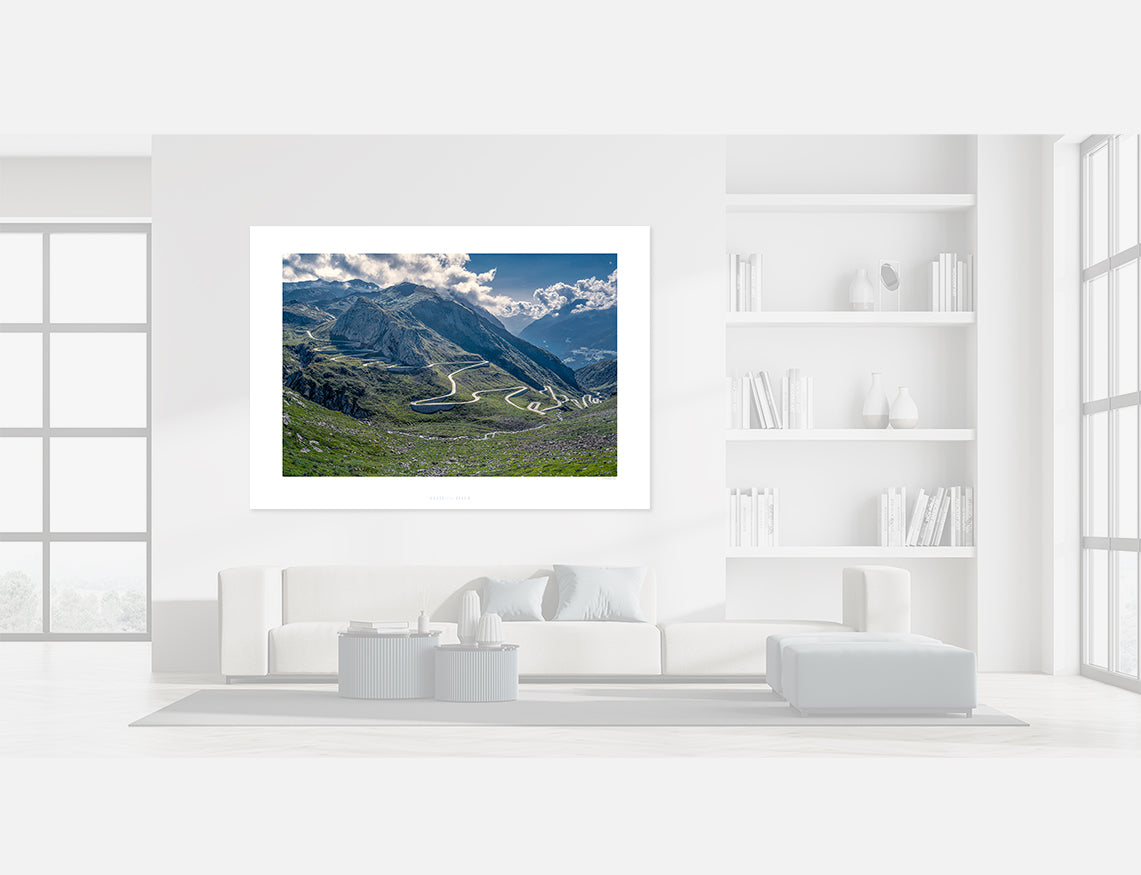 St. Gotthard Pass - Colour Cycling photography prints Gifts for cyclists, unique cycling gifts by davidt