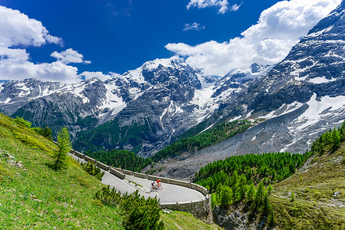 Passo Stelvio Classic Side colour. Cycling Art. Unique gifts for cyclists. Cycling decor, Cycling Photography Prints by davidt