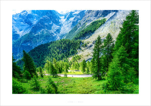 Passo Stelvio - Mountain View - Colour . Cycling photography print by davidt