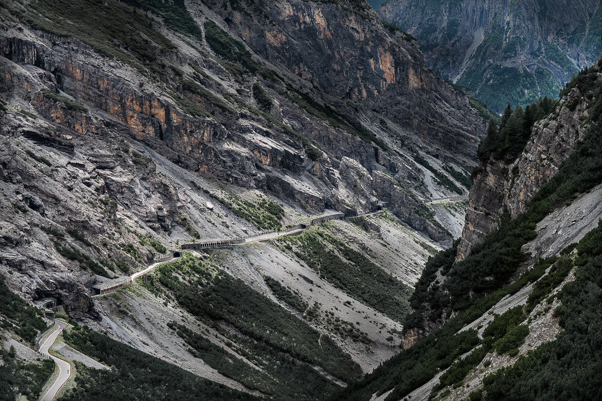 The Road Down to Bormio contains a series of unique tunnels