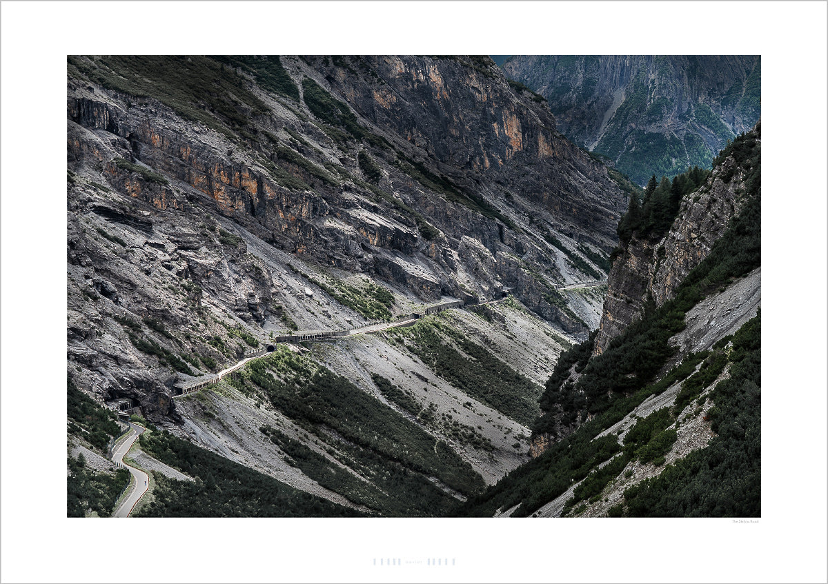 The Road Down to Bormio contains a series of tunnels