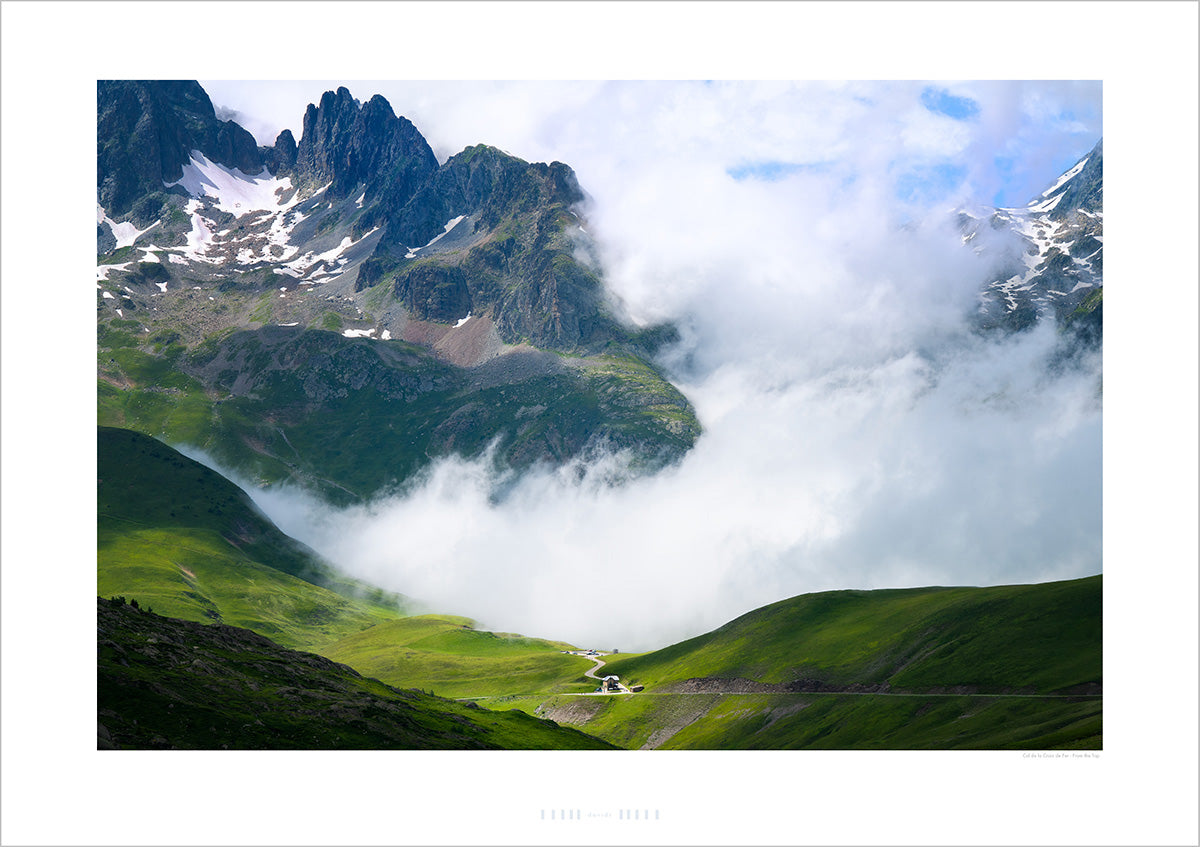 Col de la Croix de Fer - From the Top. Cycling Art. Cycling photography prints by davidt