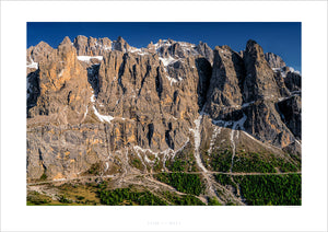 Dolomites Passo Gardena - The Wall cycling photography prints for your pain cave, office walls and home by davidt. Gifts for cyclists
