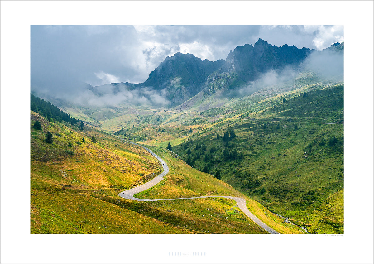 Col du Tourmalet S Bends. Cycling prints. Cycling Art. Cycling Prints by Davidt