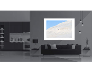 Mont Ventoux - Two riders climb the bleached mountainside of Ventux