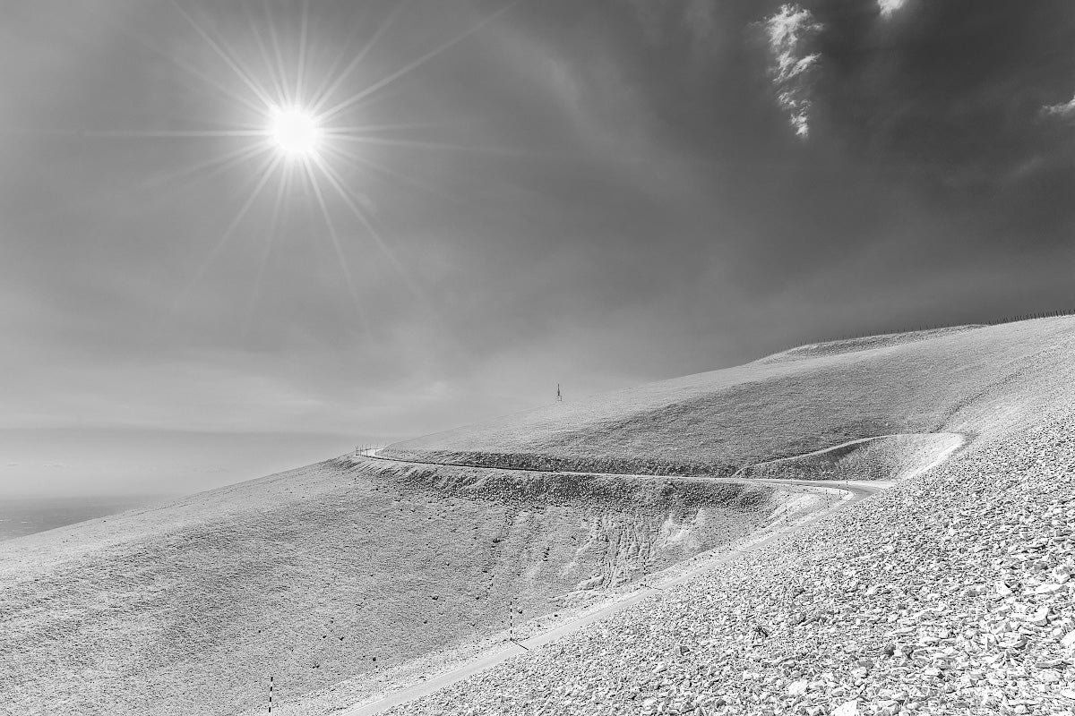 Mont Ventoux B&W. Cycling Art. Unique gifts for cyclists. Cycling decor, Cycling Photography Prints, Cycling interiors, Luxury Gifts for Cyclists