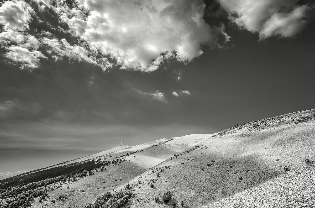 Mont Ventoux Black and white cycling photography prints. Gifts for cyclists by davidt. Cycling art. Cycling prints.