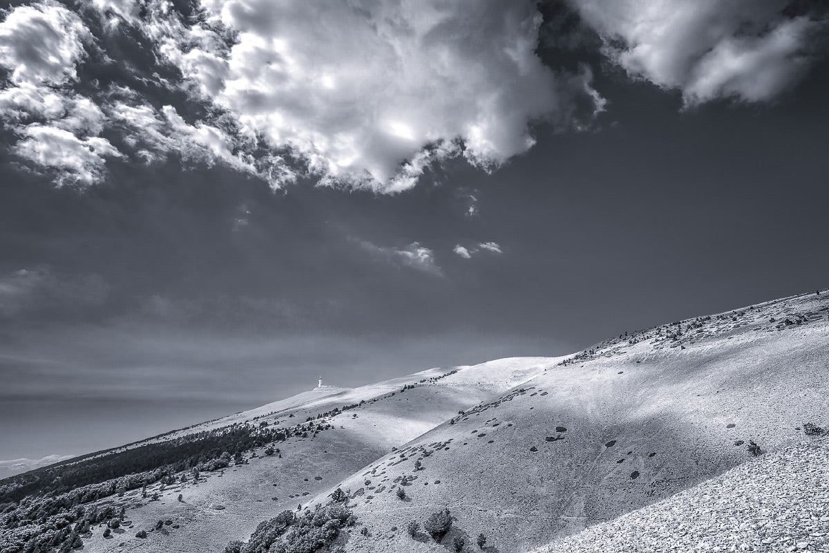 Mont Ventoux Black and white cycling photography prints. Gifts for cyclists by davidt. Cycling art. Cycling prints.